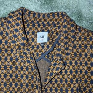 CAbi Orange and Black Patterned Jacket